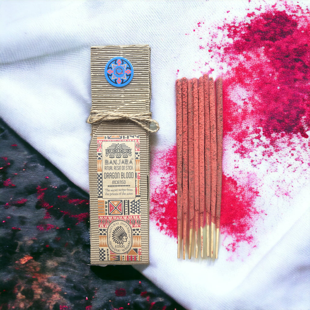 Sangre de Dragón – varillas de resina, forma, color rojizo; aroma intenso para rituales de limpieza - limpieza