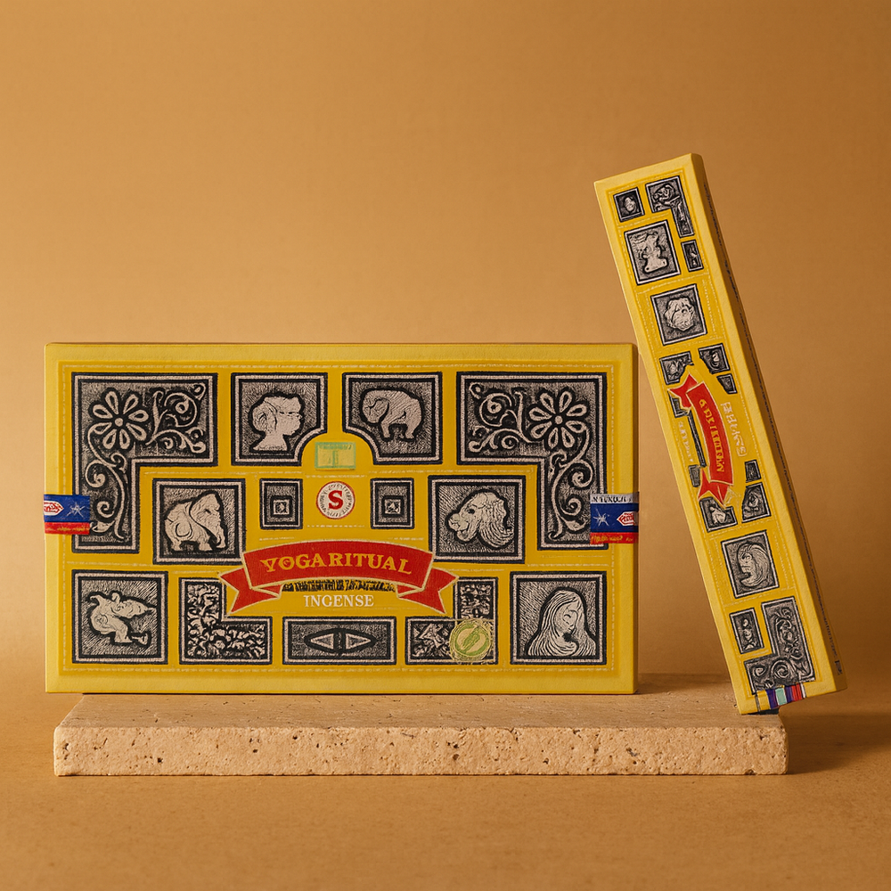 Incienso Satya Yoga Ritual Super Hit - varitas enrolladas a mano, 15 g, limpio-terroso con sándalo - mejora la concentración.