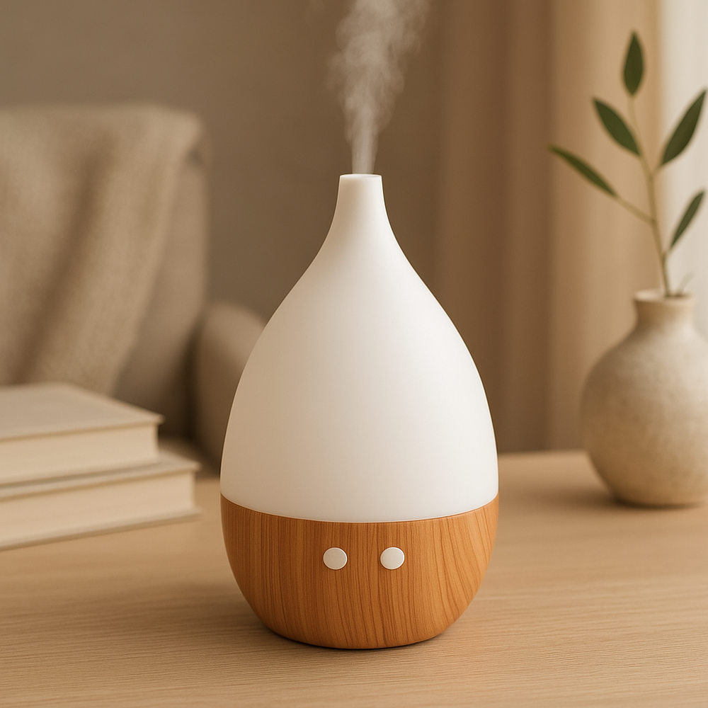 Atomizador USB, difusor de aroma de tamaño compacto y forma cilíndrica con cambio de color - para crear ambientes relajantes en uso en la habitacion