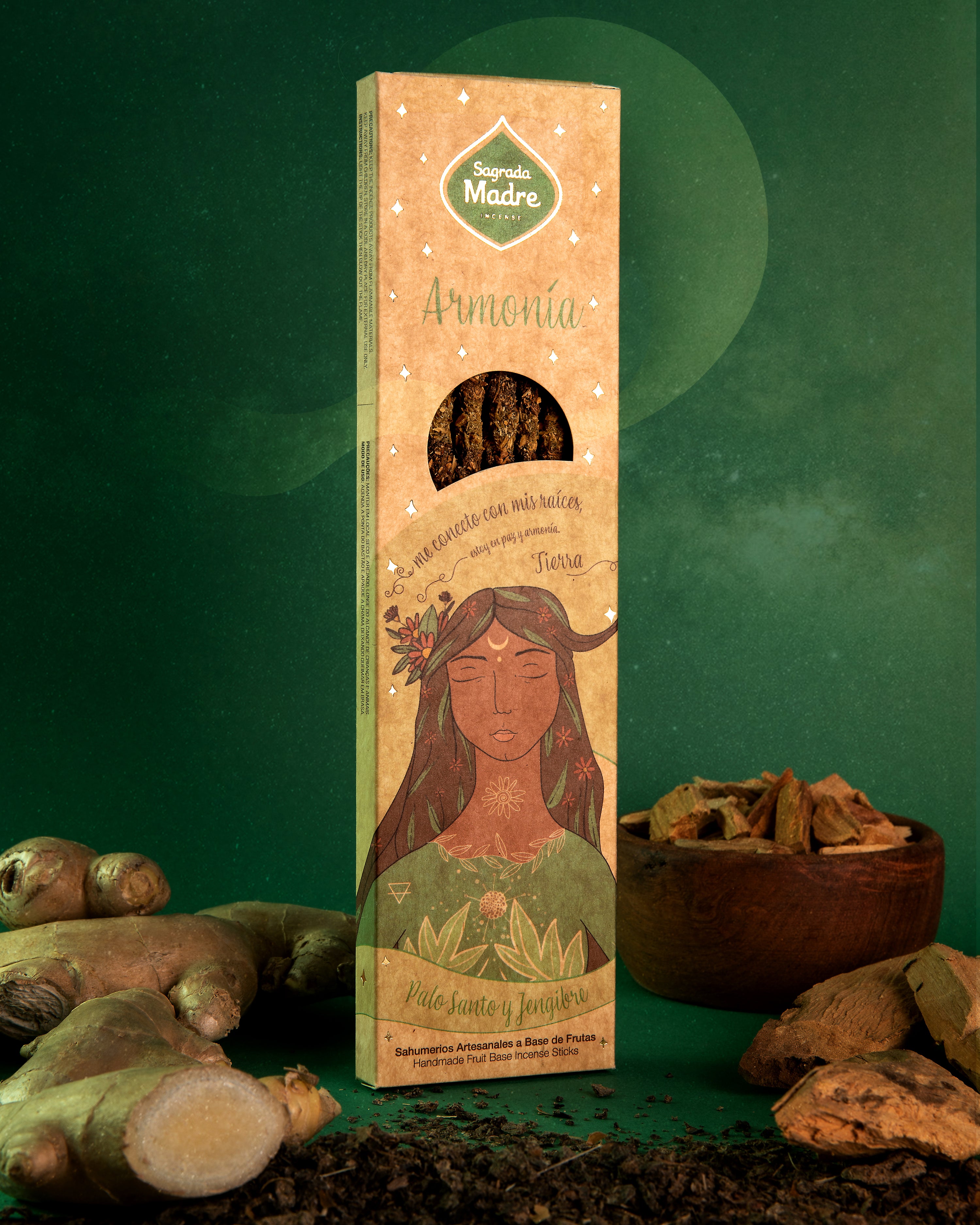 Sahumerio artesano en vara - Tierra y Armonía; aroma terroso que fomenta estabilidad y paz interior - equilibrio