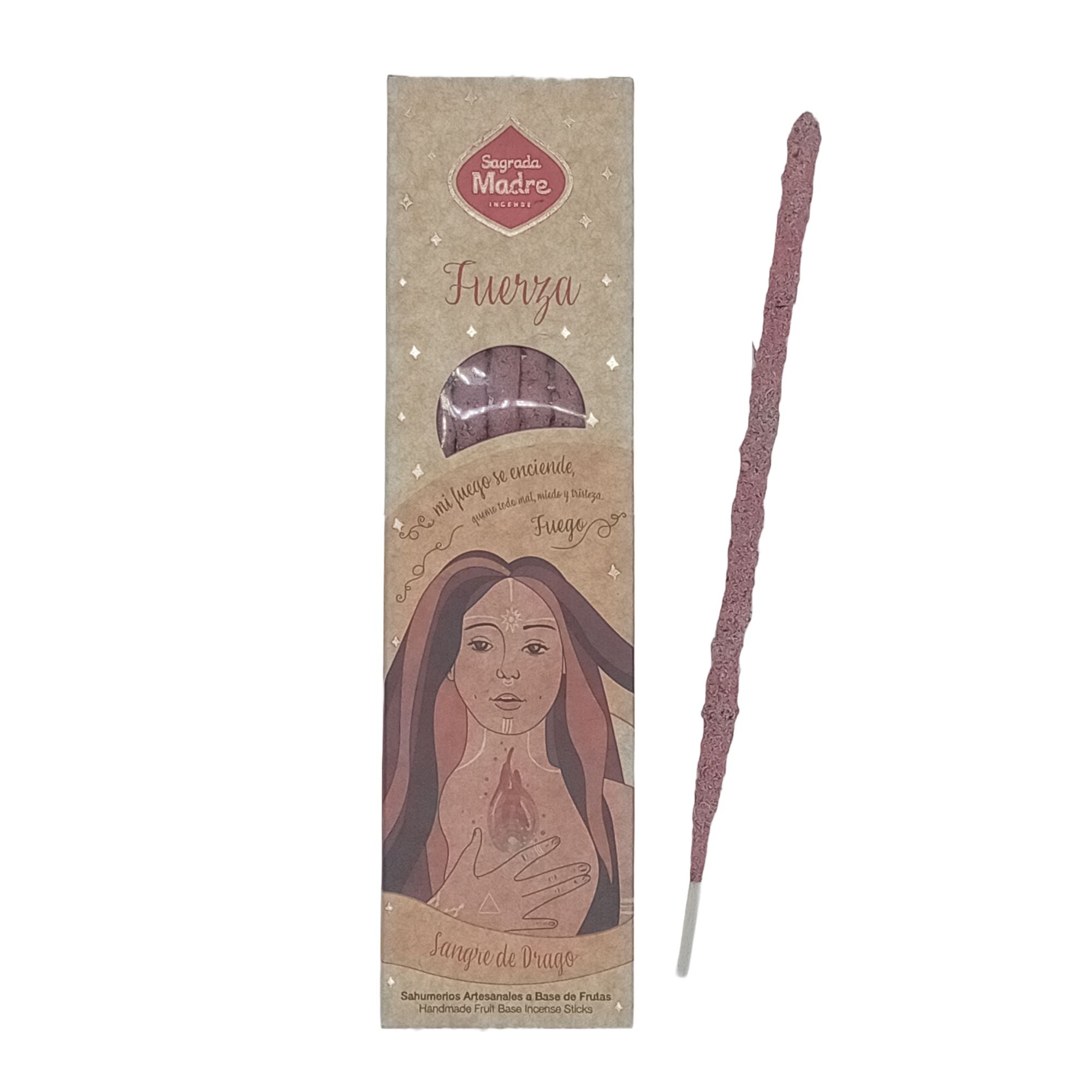 Sahumerio 5 Elementos Fuego - Fuerza, artesanal en vara (stick) aroma cálido y poder - potencia coraje y motivación