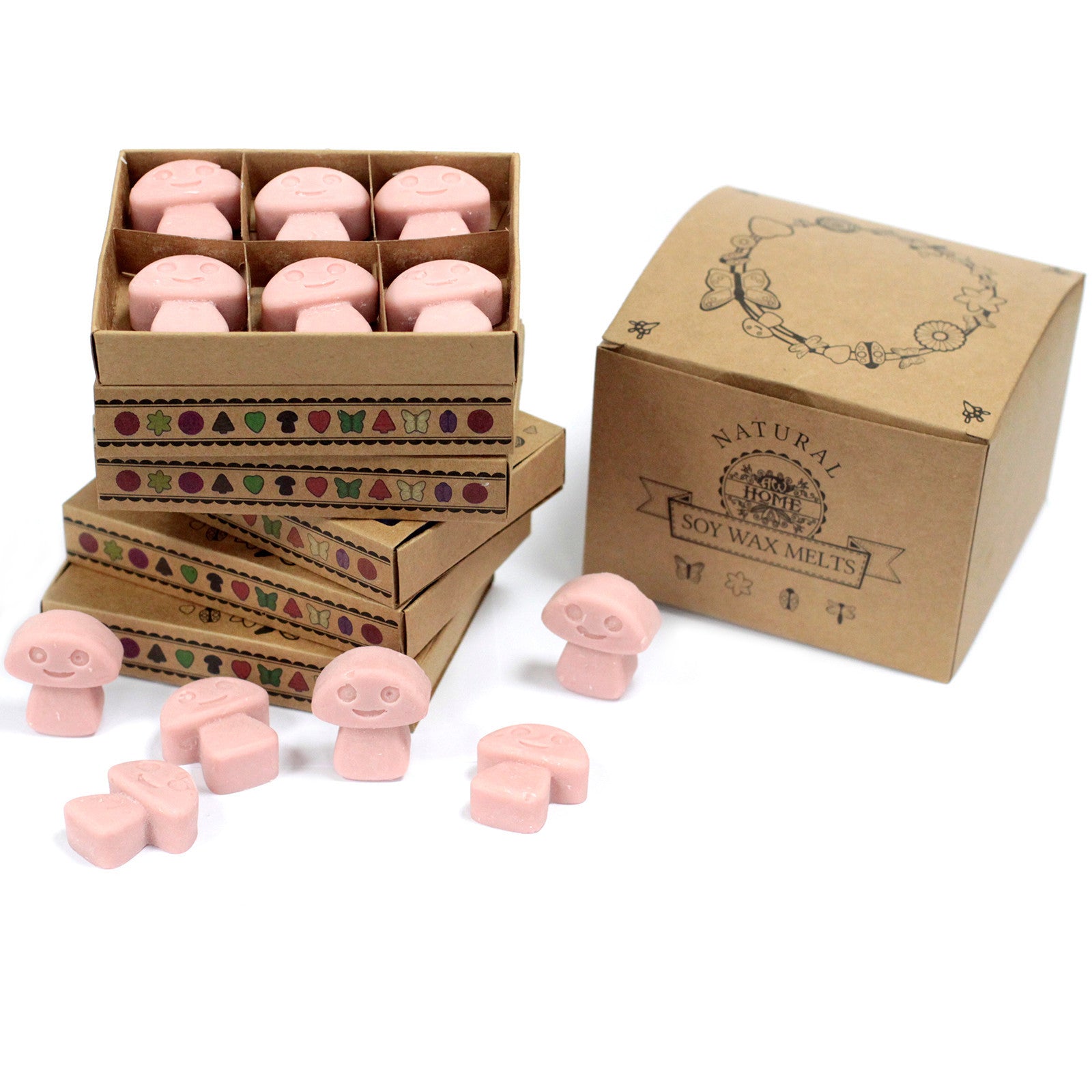 Ceras de soja en caja regalo, 6 piezas, cada 4x4 cm y 15 g, fragancia Café, para quemador de aceite — aroma cálido y natural
