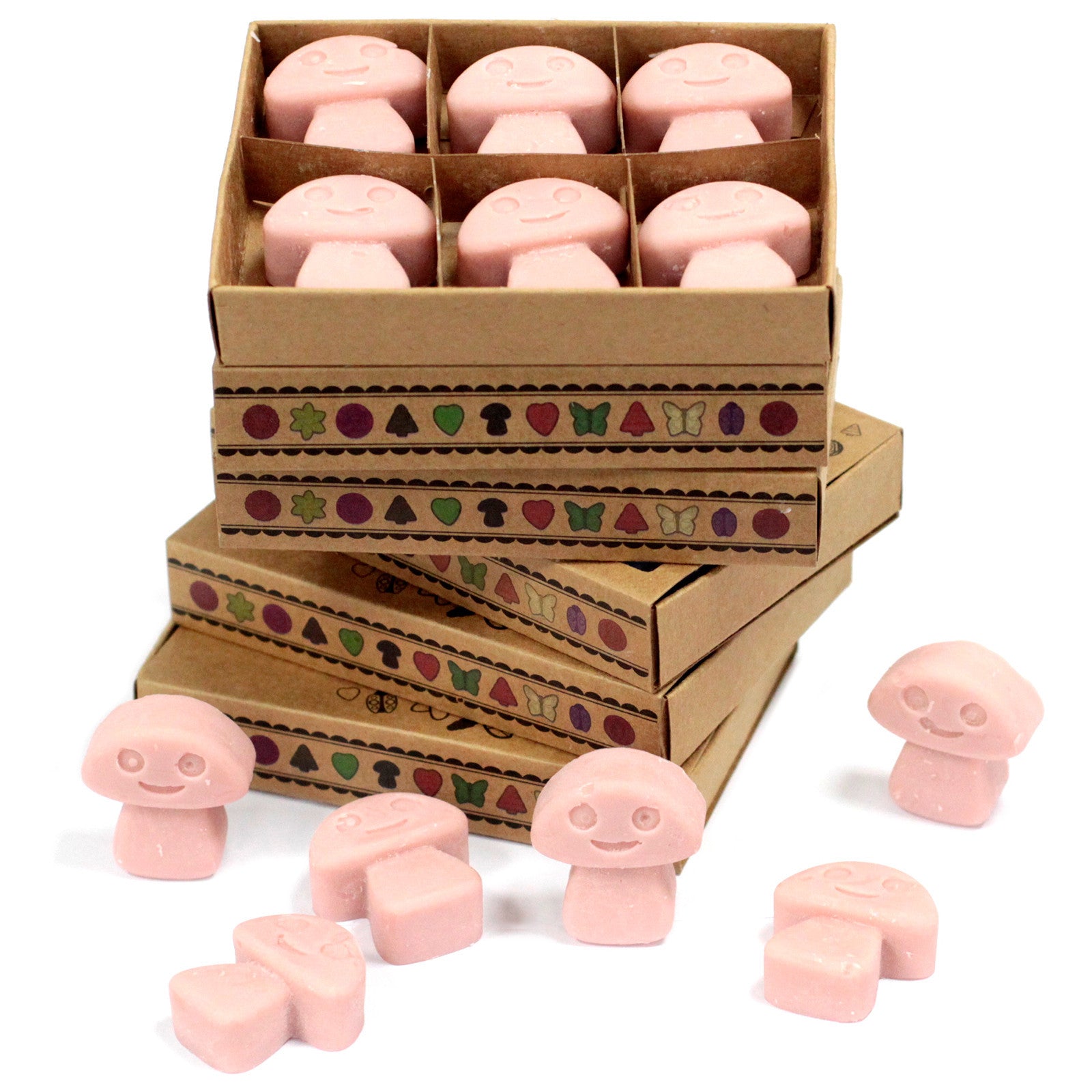Ceras de soja en caja regalo, 6 piezas, cada 4x4 cm y 15 g, fragancia Café, para quemador de aceite — aroma cálido y natural
