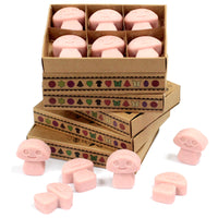 Ceras de soja en caja regalo, 6 piezas, cada 4x4 cm y 15 g, fragancia Café, para quemador de aceite — aroma cálido y natural