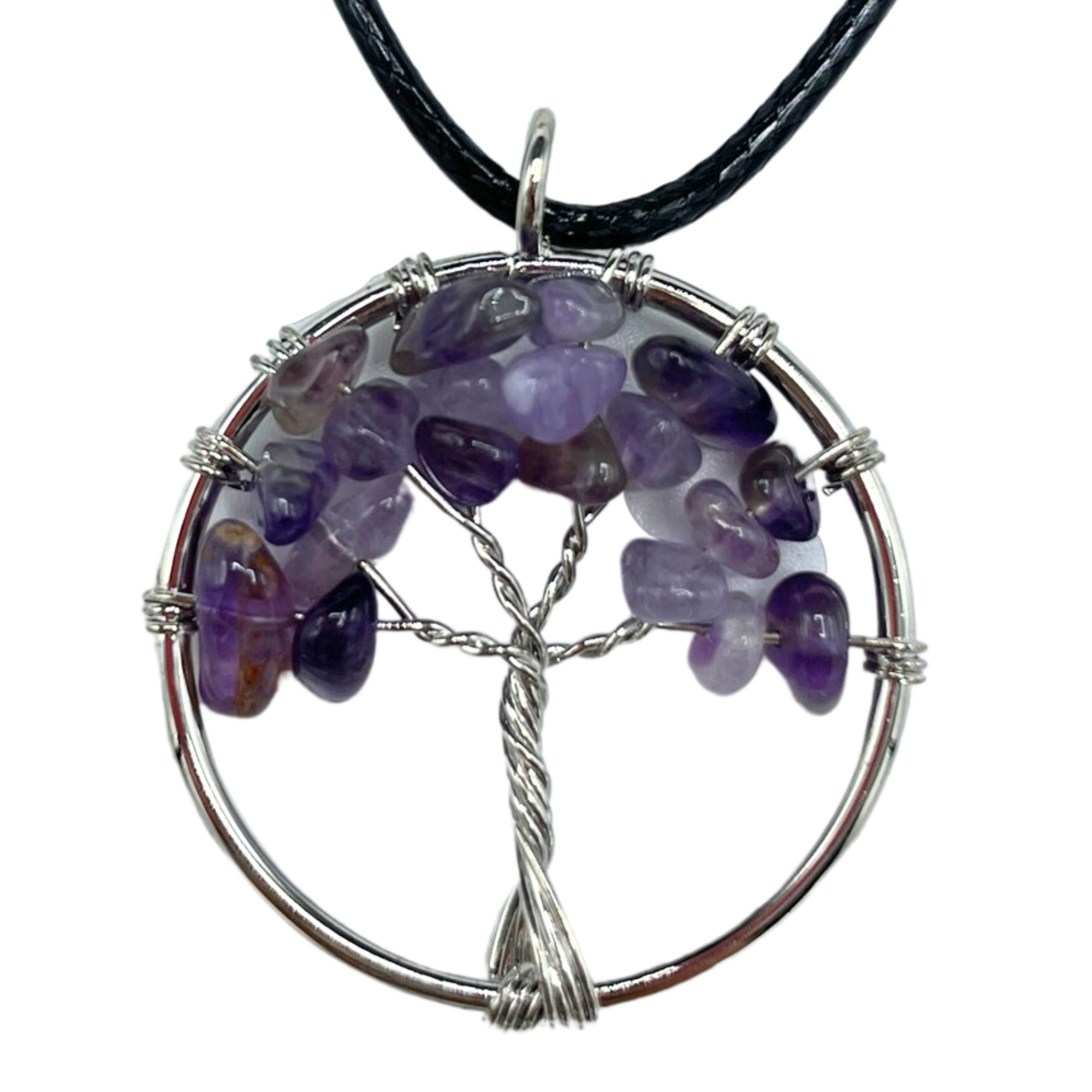 Amatista natural en punta plana, colgante de piedra violeta, tono púrpura y pulido suave - calma y protección espiritual