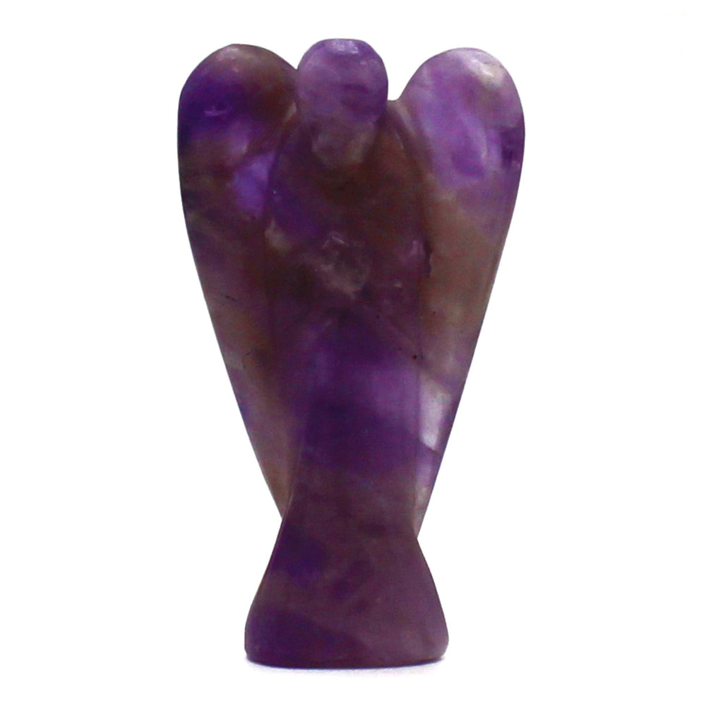 Ángel de amatista tallado a mano, figura de cristal violeta, suave - inspira paz, intuición y protección espiritual