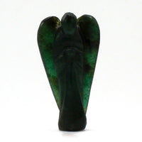 Ángel de Aventurina Verde tallado a mano, cristal verde, figura serena, piedra natural con brillo suave - para prosperidad