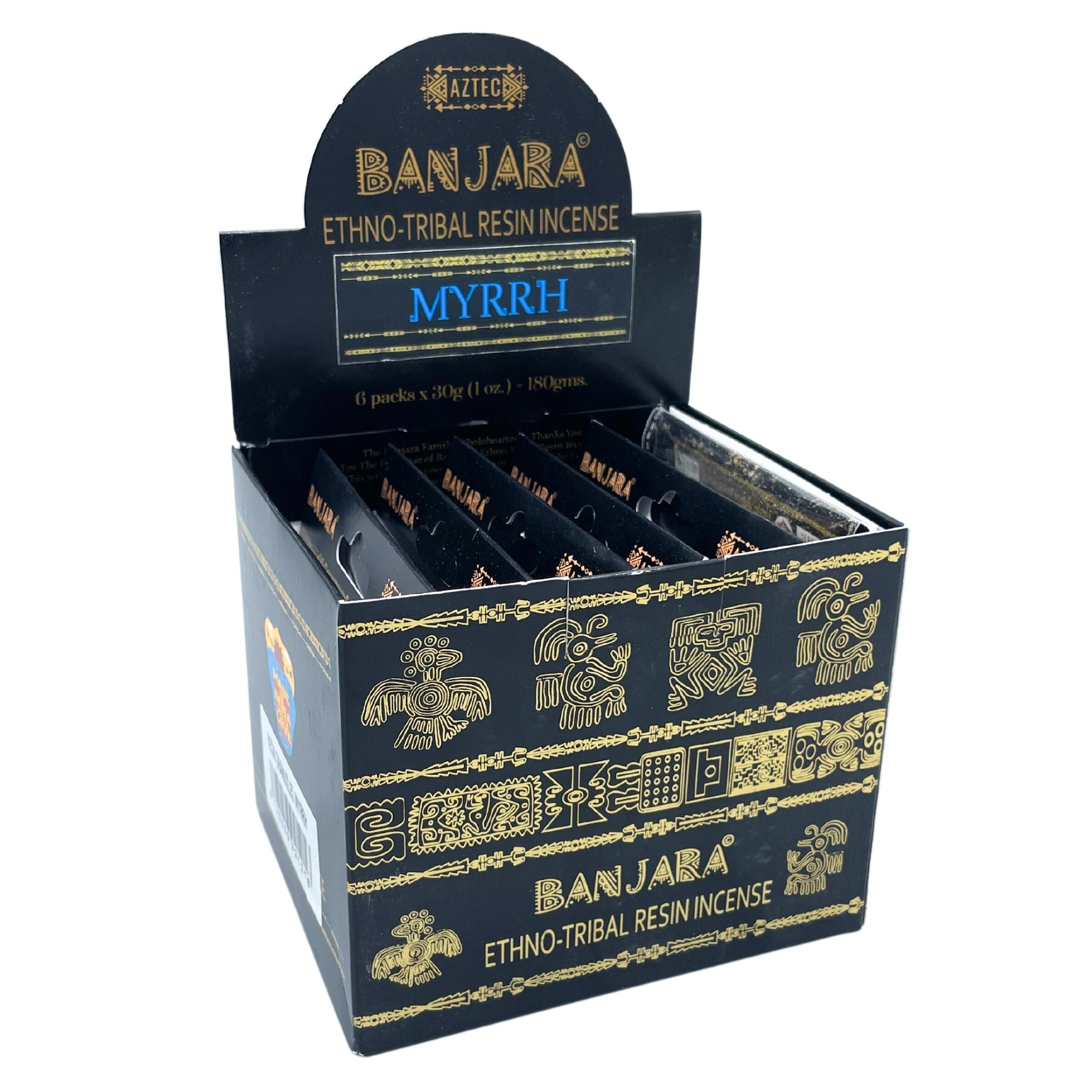Incienso de Resina Banjara - Mirra, gránulos sueltos, 30 g, color ámbar - meditación, protección y sanación