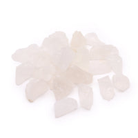 Cuarzo de roca en bruto: cristales sin pulir, transparentes a lechoso, tamaño natural, bolsa 500 g - Amplifica energía