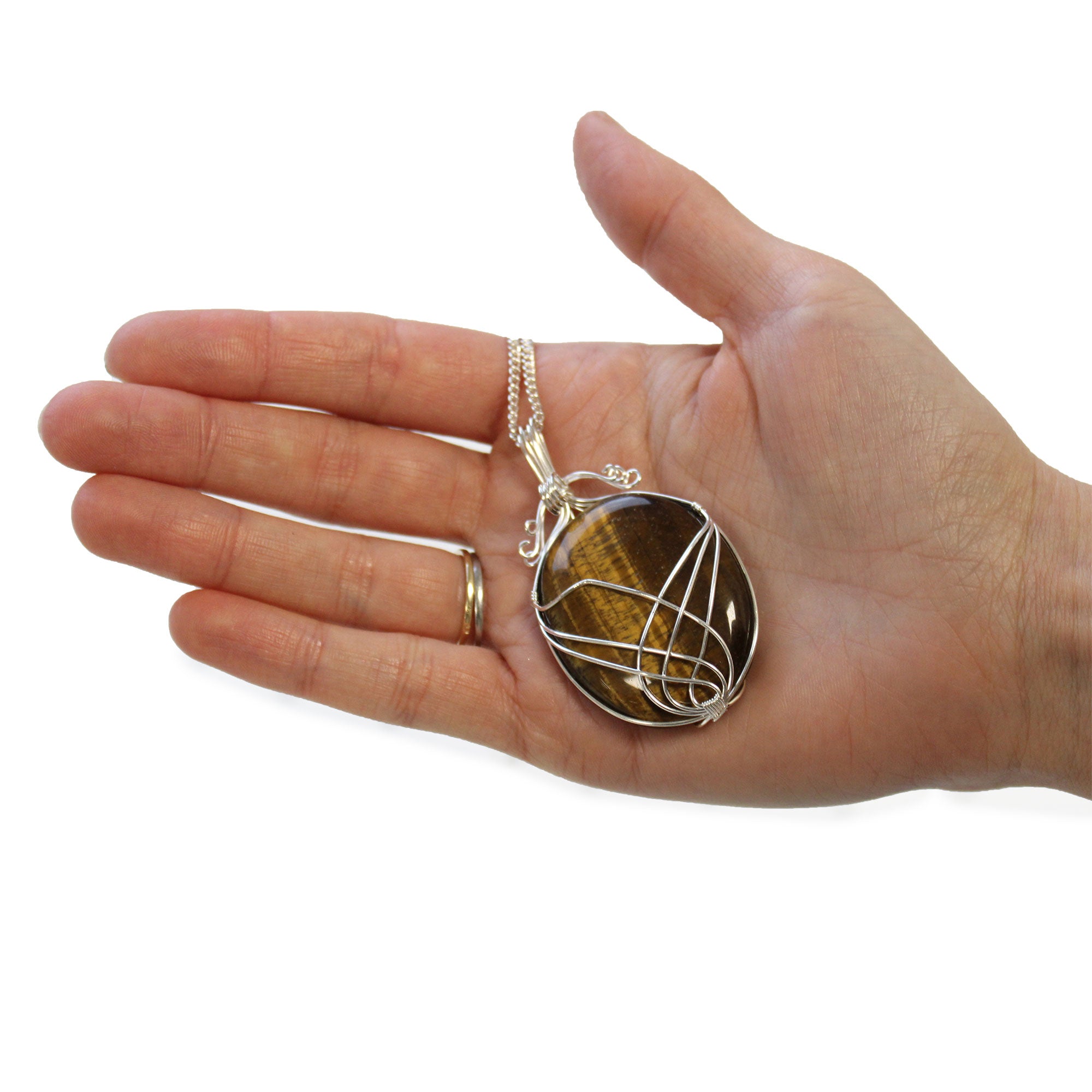 Amatista collar espiral: colgante con gema púrpura natural sobre cadena metálica de 50 cm - calma mental y claridad.