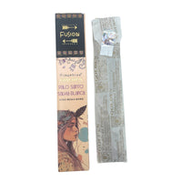 Incienso Palo Santo Dorado y Salvia Blanca, varillas de 15 g, color dorado y blanco, 12 unidades - purificación y paz