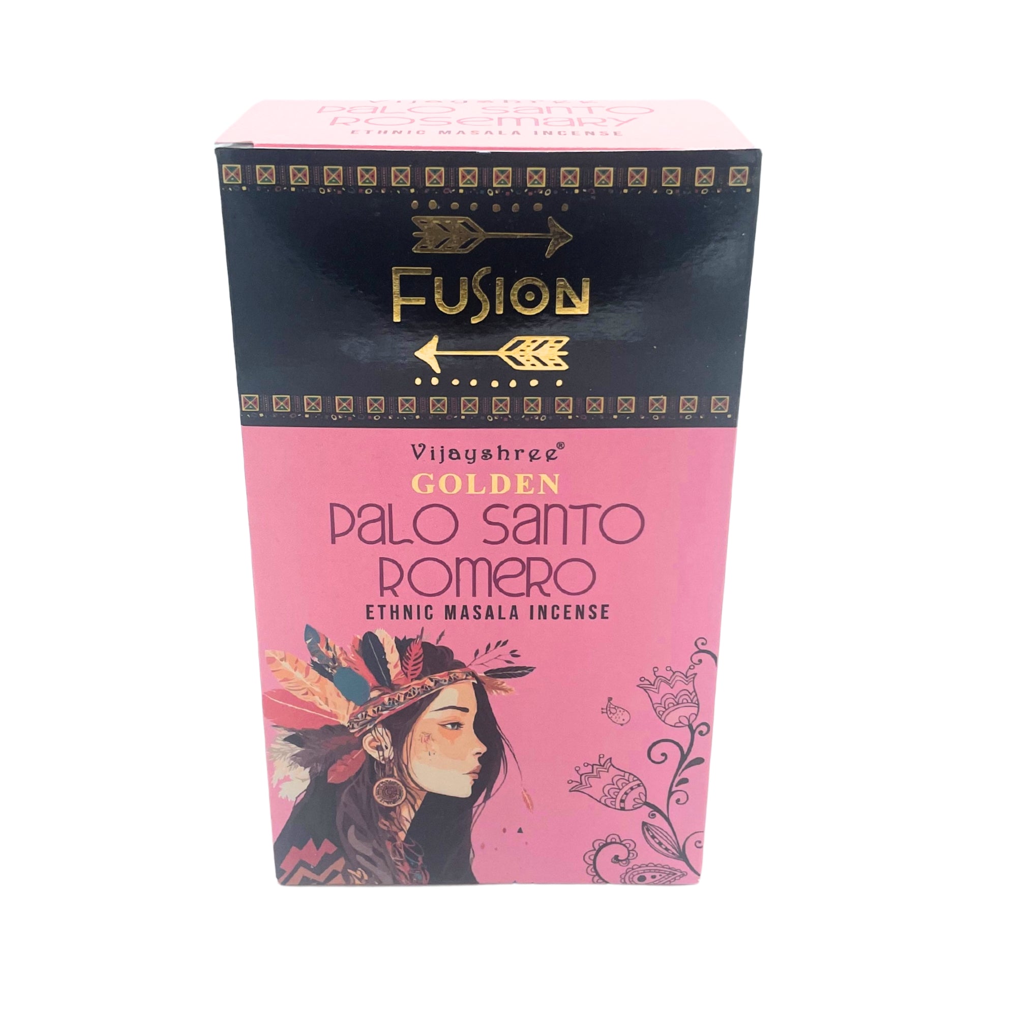Palo Santo Dorado y Romero, incienso en varillas de 15 g, 12 unidades, aroma amaderado y herbal, color dorado - protección