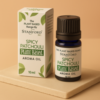 Aceite Esencial Spicy Patchouli, botella de vidrio azul 10 ml, aroma amaderado, para difusor - favorece concentración