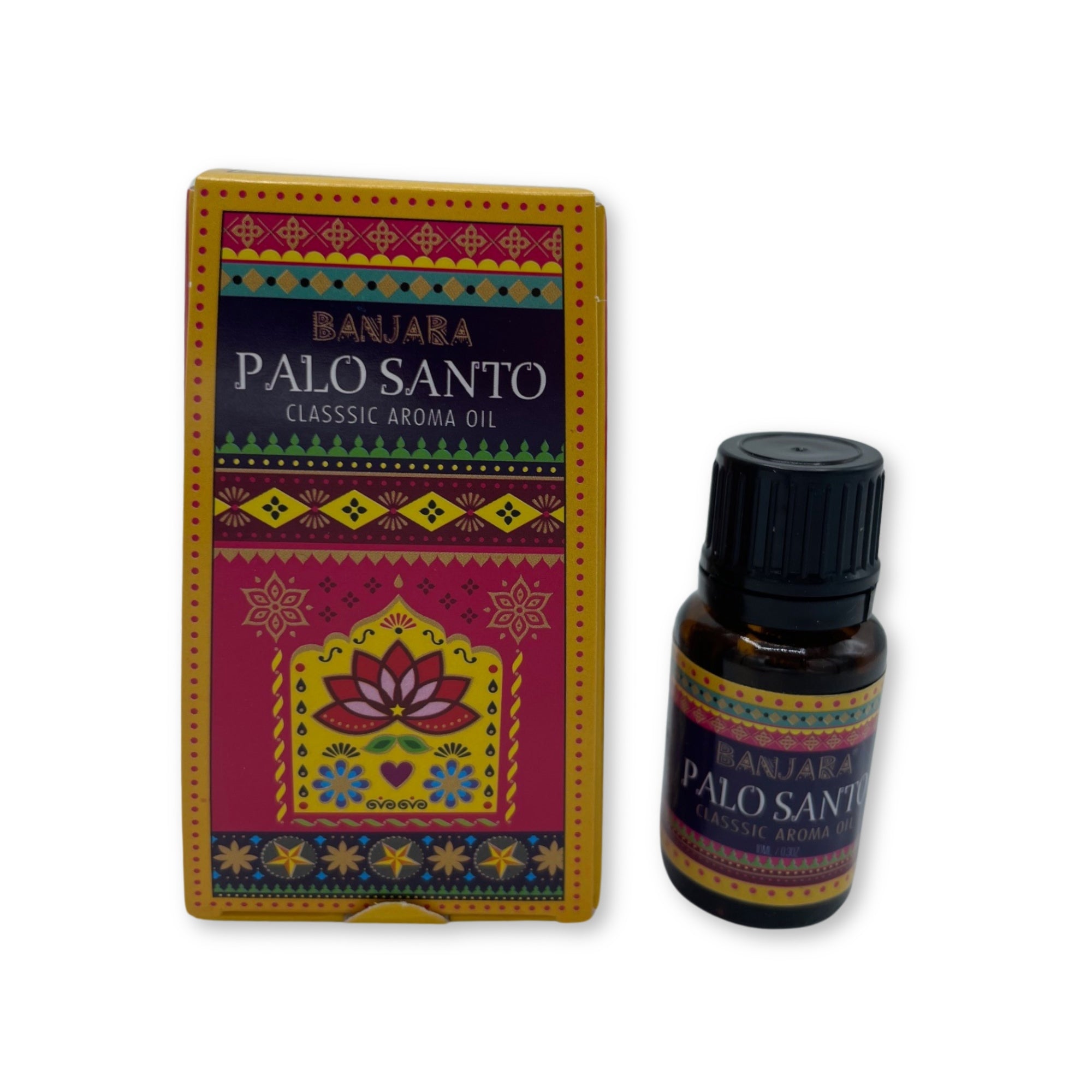 Aceite Esencial de Palo Santo: frasco de vidrio ámbar de 10 ml con líquido aromático - purificación y serenidad