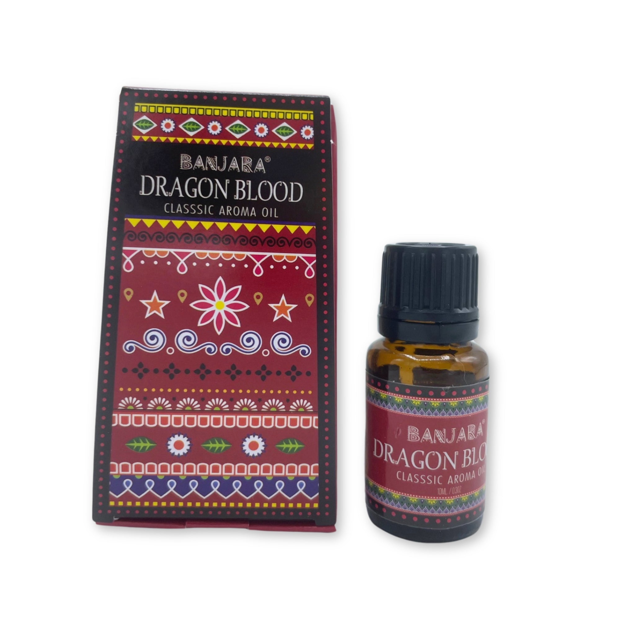 Aceite esencial de sangre de dragón, frasco de vidrio ámbar de 10 ml, aroma cálido - Protección energética y armonía