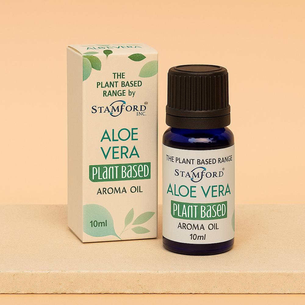 Aceite esencial de Aloe Vera, botella de vidrio azul oscuro, 10 ml, aroma fresco para difusor - relaja y purifica ambiente