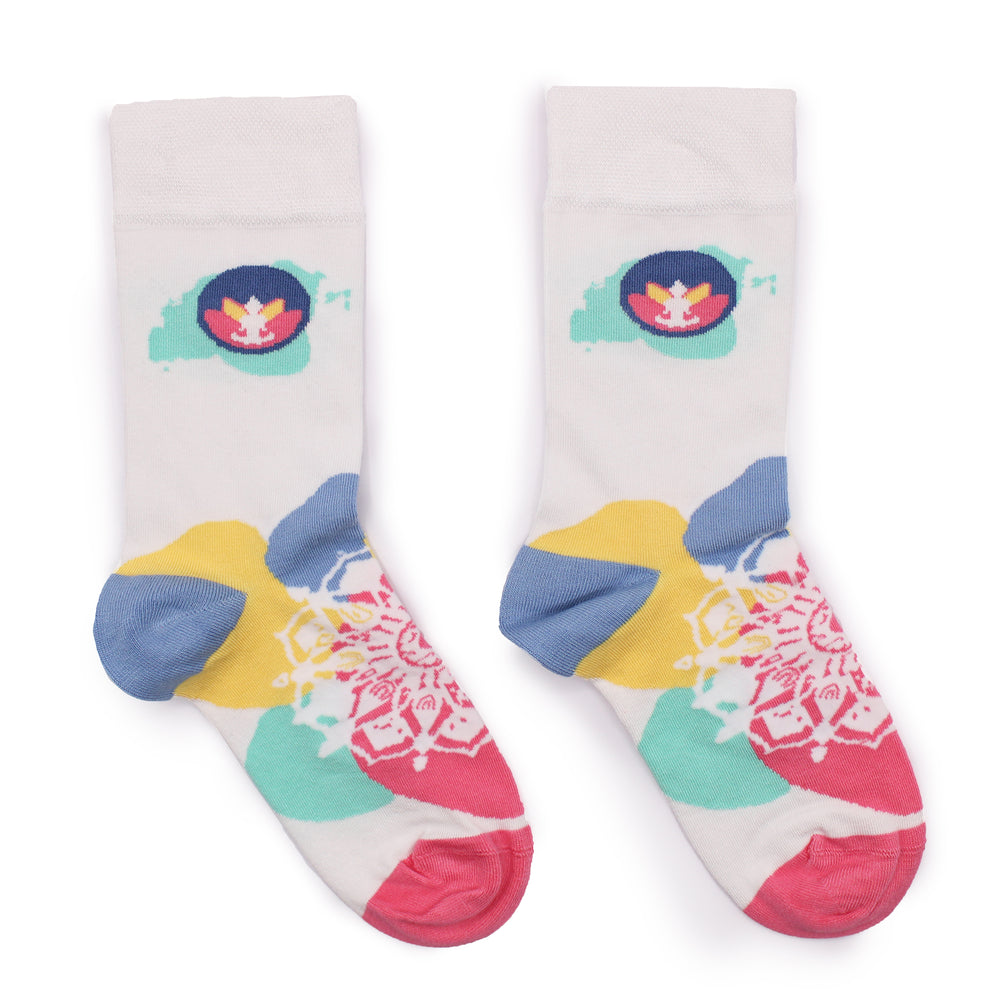Calcetines de Meditación Hop Hare: bambú y algodón ecológico, talla 41-46, colores y diseño simbólico — bienestar y confort