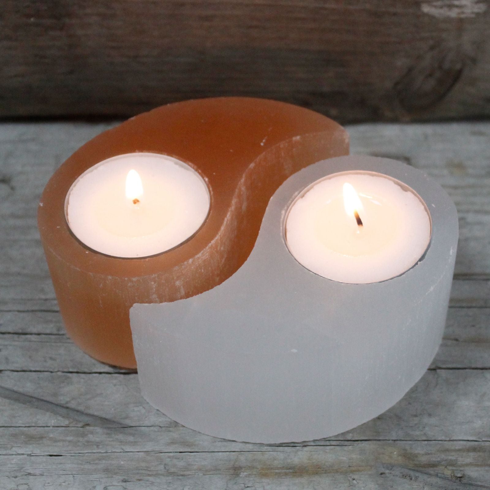 Candelabro Yin Yang de Selenita – Equilibrio y Purificación