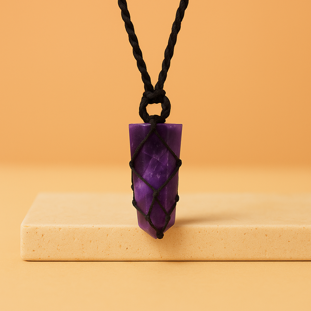 Colgante Punta Plana de Amatista – Calma y Protección Espiritual