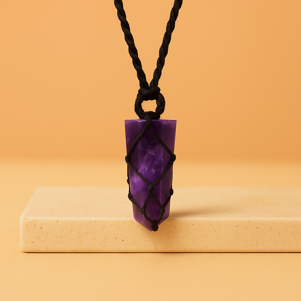 Colgante Punta Plana de Amatista – Calma y Protección Espiritual