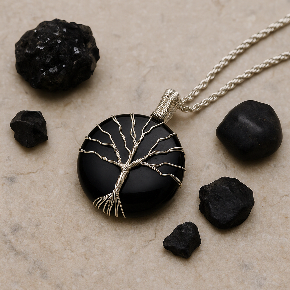 Collar Árbol de la Vida - Ónix Negro