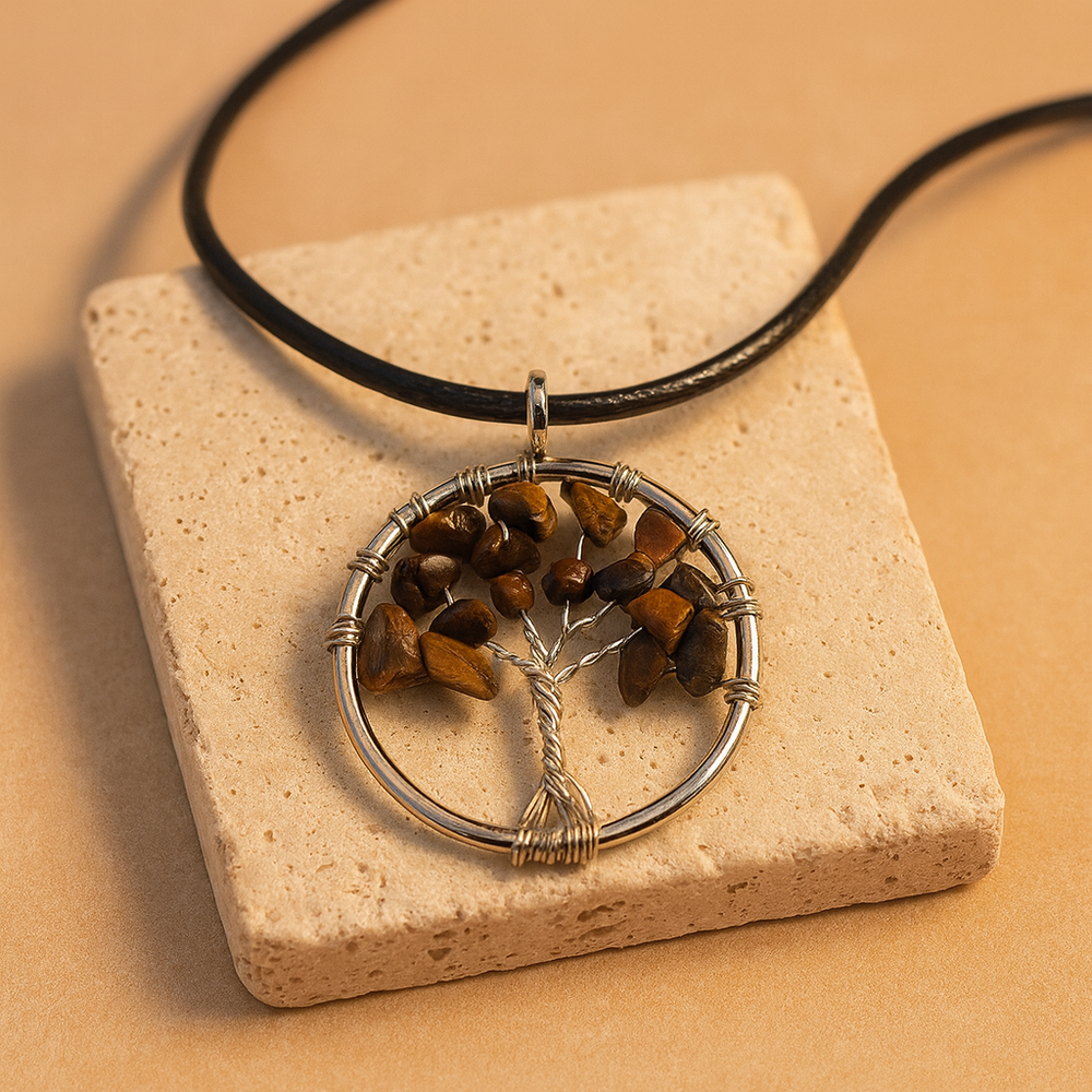 Colgante Árbol de la Vida - Ojo de Tigre