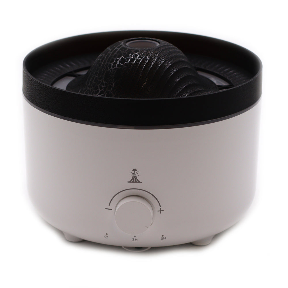 Difusor de aromas en forma volcánica, cuerpo blanco, tanque 300 ml - calma, humidifica y perfuma ambiente