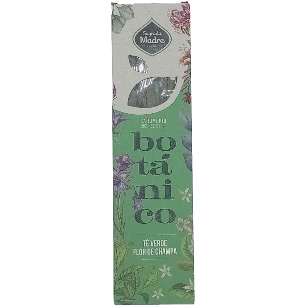 Incienso en varilla delgada y natural, aroma té verde y champa, perfecto para meditar y purificar el ambiente - Relajación