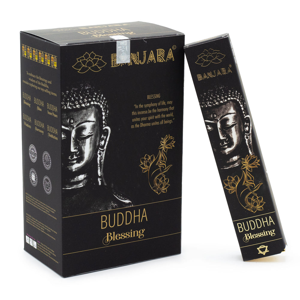 Incienso Buda Banjara Bendición varilla Masala botánico, India, aroma espiritual para limpieza y gratitud - abundancia