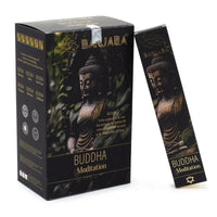 Incienso Buda Banjara Meditación: varilla delgada, color crema, botánico Masala de India - favorece limpieza y concentración