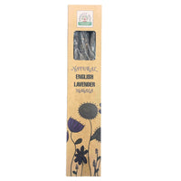 Incienso Natural de Lavanda Inglesa Masala en varillas finas, tono marfil, aroma floral - calma y descanso profundo