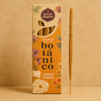 Incienso Botánico Gardenias Caléndula – sahumerio grueso en sticks, aroma floral y terroso para ambientación - armonía.