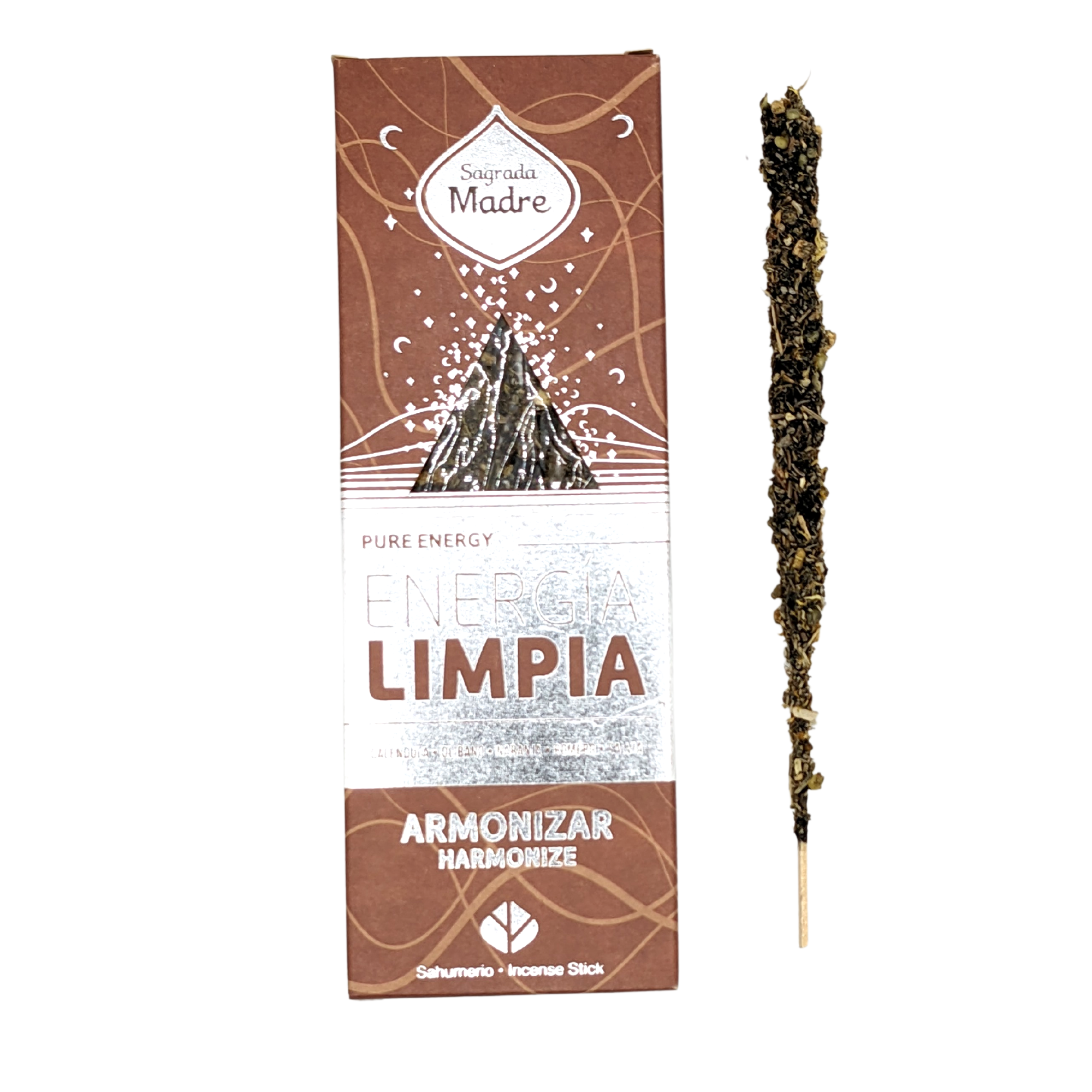 Incienso Sahumerio varilla botánica; compacto, color claro, aroma suave para limpieza y armonización - purifica energías