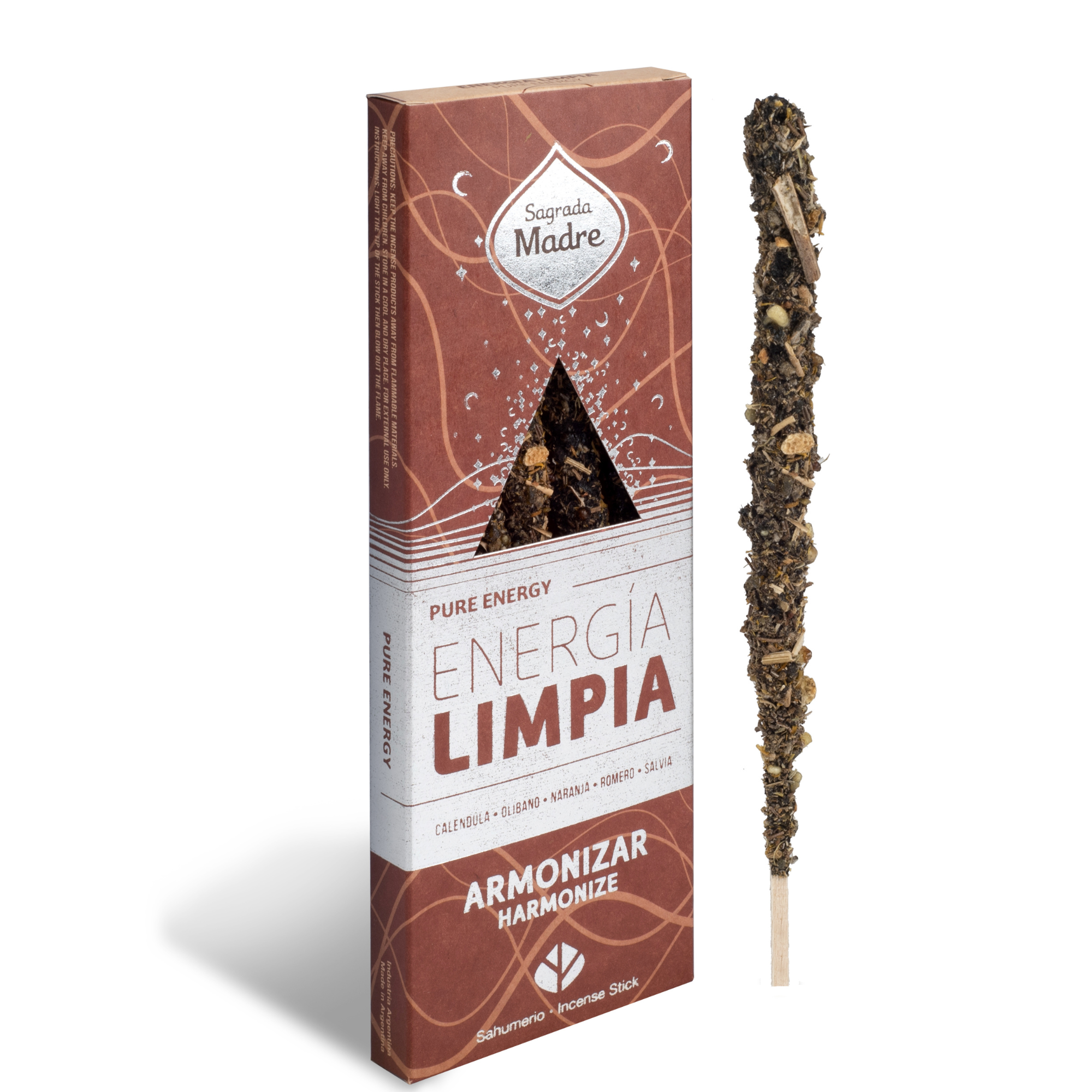 Incienso Sahumerio varilla botánica; compacto, color claro, aroma suave para limpieza y armonización - purifica energías