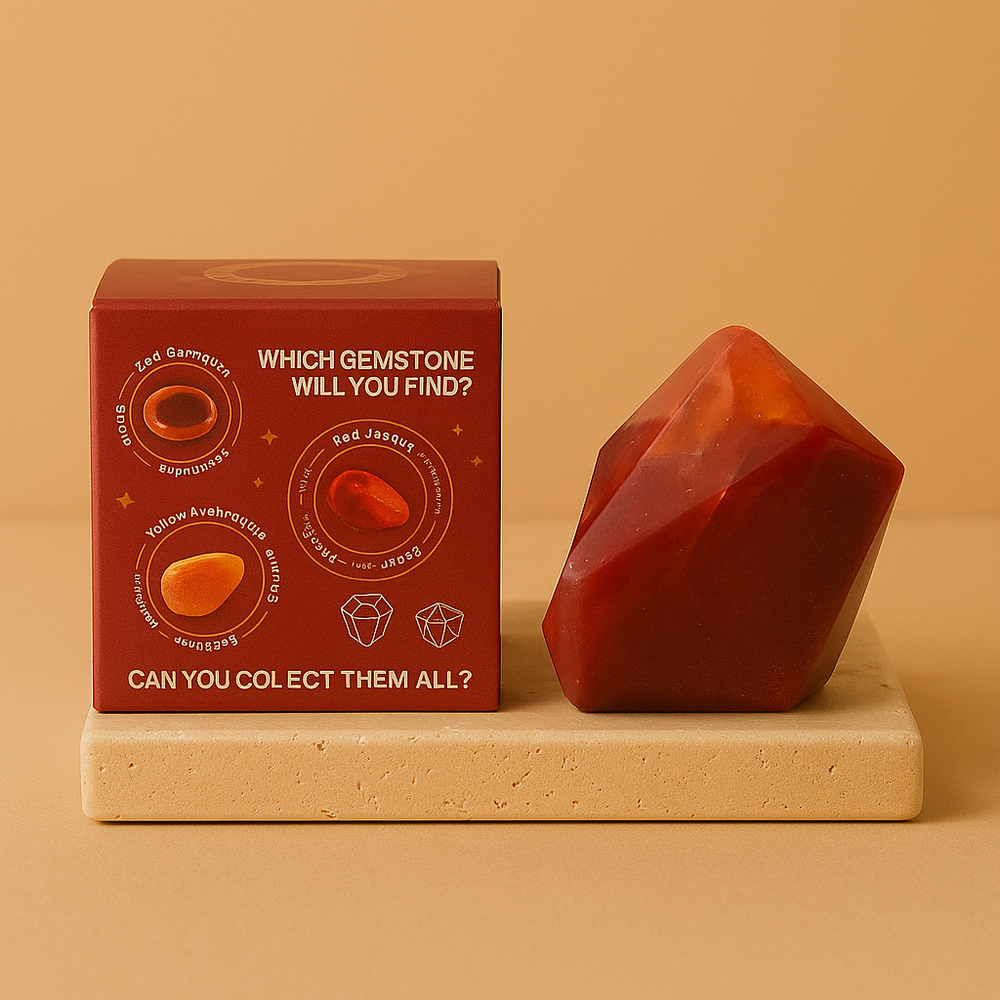 Jabón Elemental Cristal - jaspe rojo