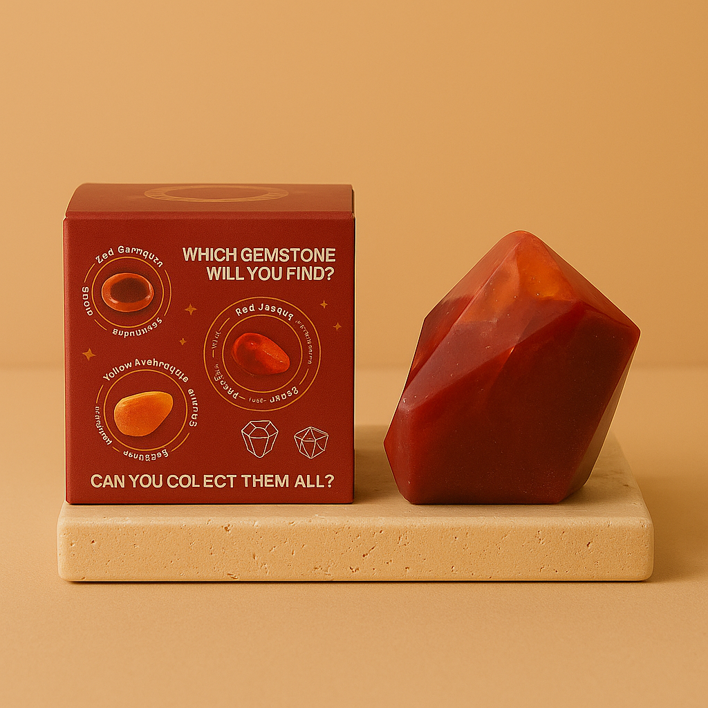 Jabón Elemental Cristal - jaspe rojo