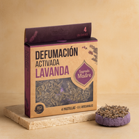 Pastillas de Incienso en Resina defumación activada con lavanda natural, pack 4 - para paz y relajación