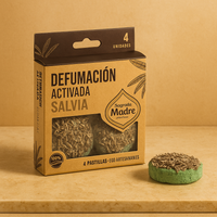 Pastillas de Incienso en Resina con Salvia Blanca, 4 unidades activadas, base resinosa - limpieza energética profunda