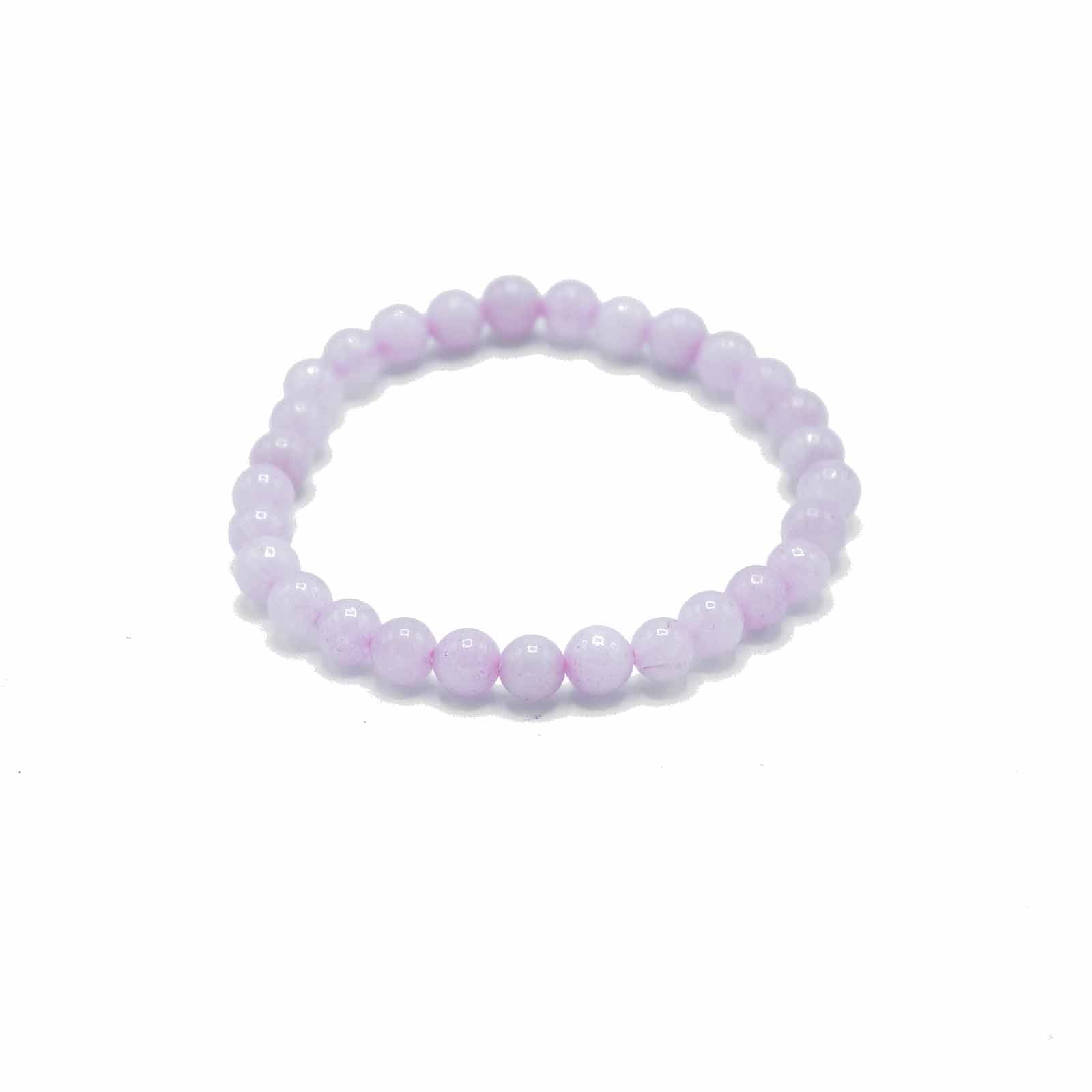 Pulsera de manifestación de cuarzo rosa; elástica, cuentas naturales en tono rosado - atrae amor y armonía