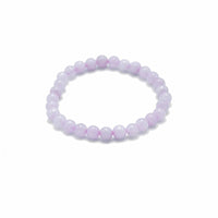 Pulsera de manifestación de cuarzo rosa; elástica, cuentas naturales en tono rosado - atrae amor y armonía