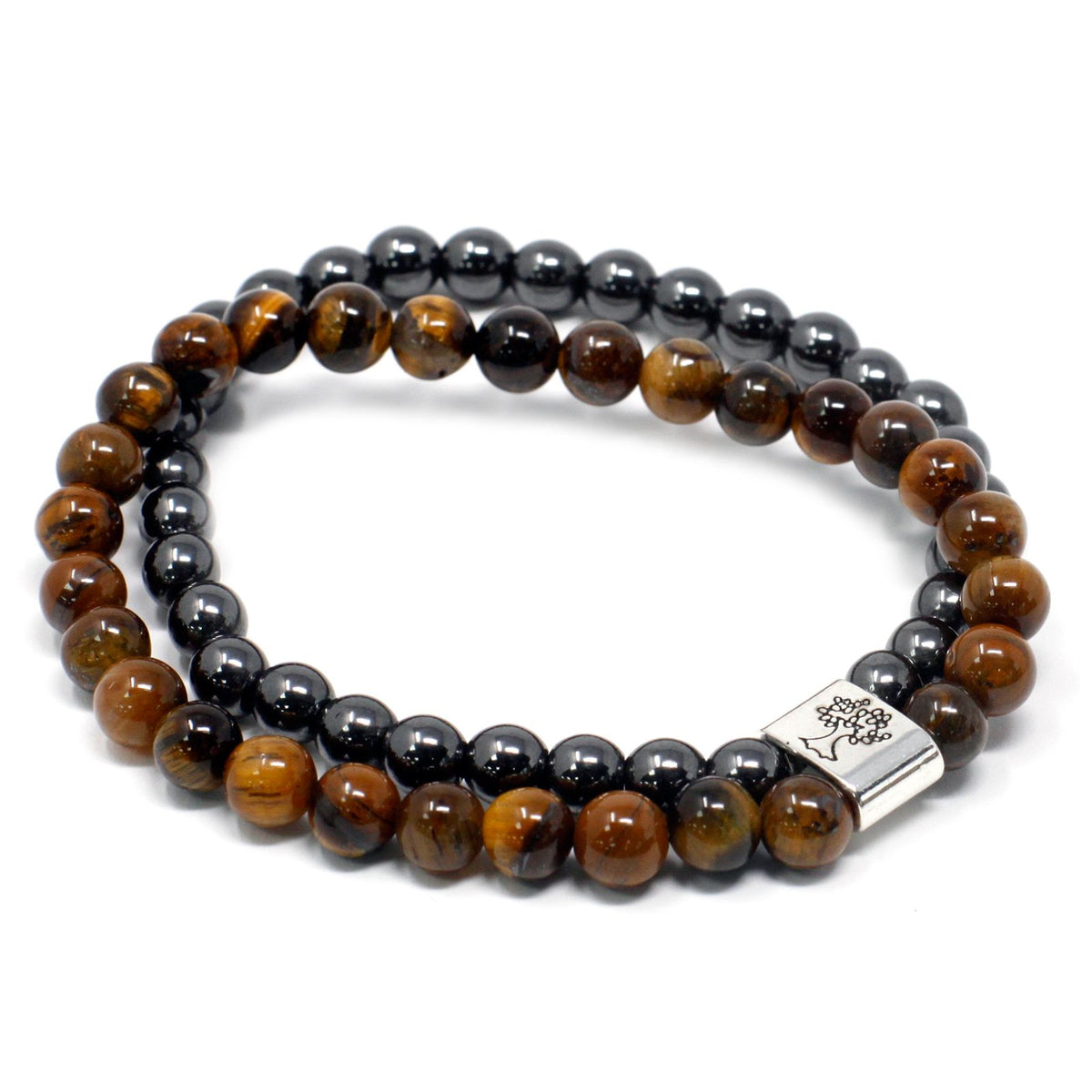 Pulsera Ojo de Tigre y Hematite – Protección y Fuerza Interior