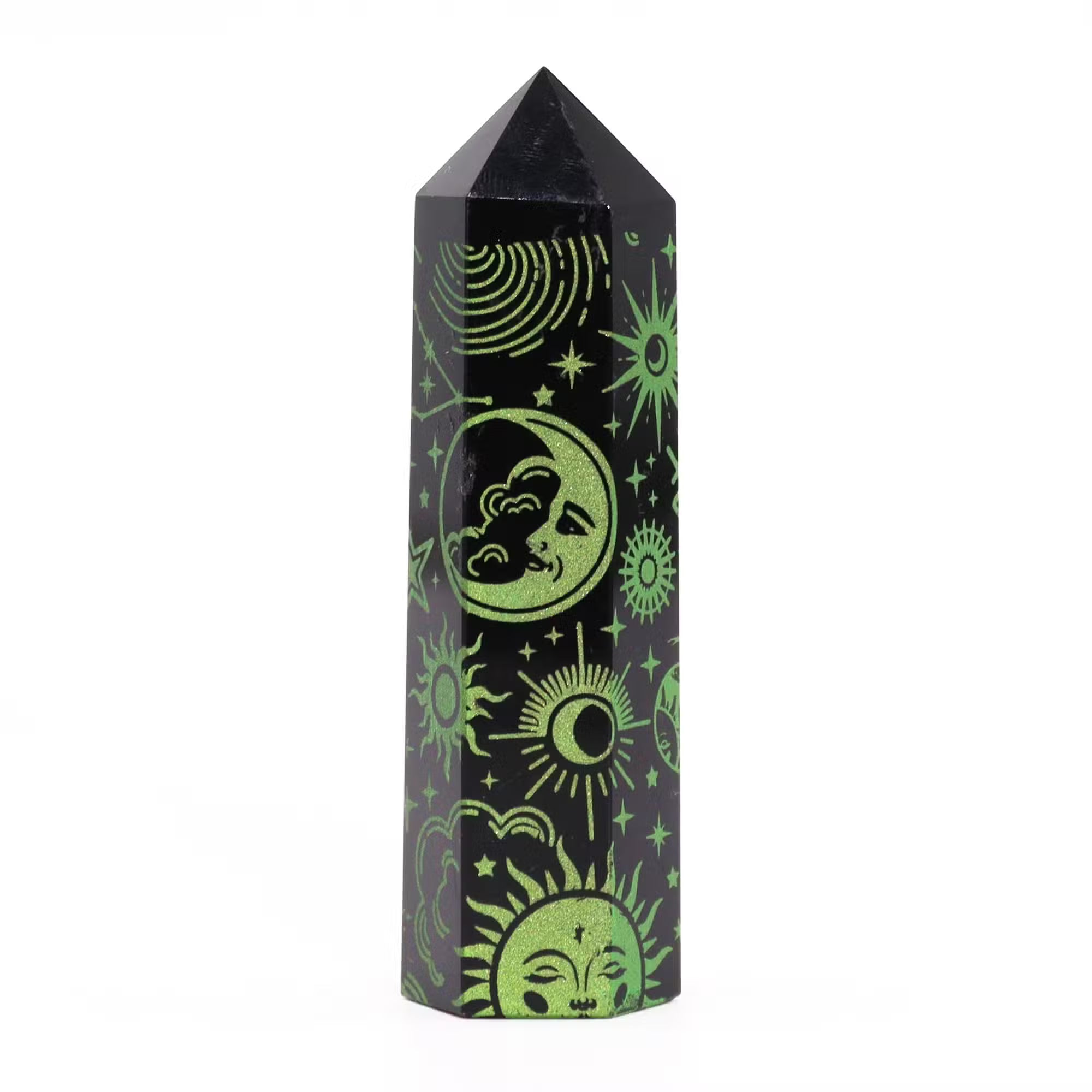 Puntas de Obsidiana Negra (aprox 60-70 gm 9cm)