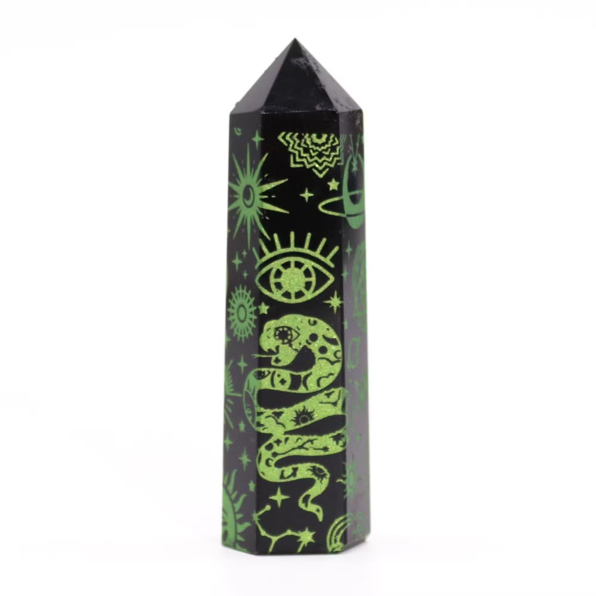 Puntas de Obsidiana Negra (aprox 60-70 gm 9cm)