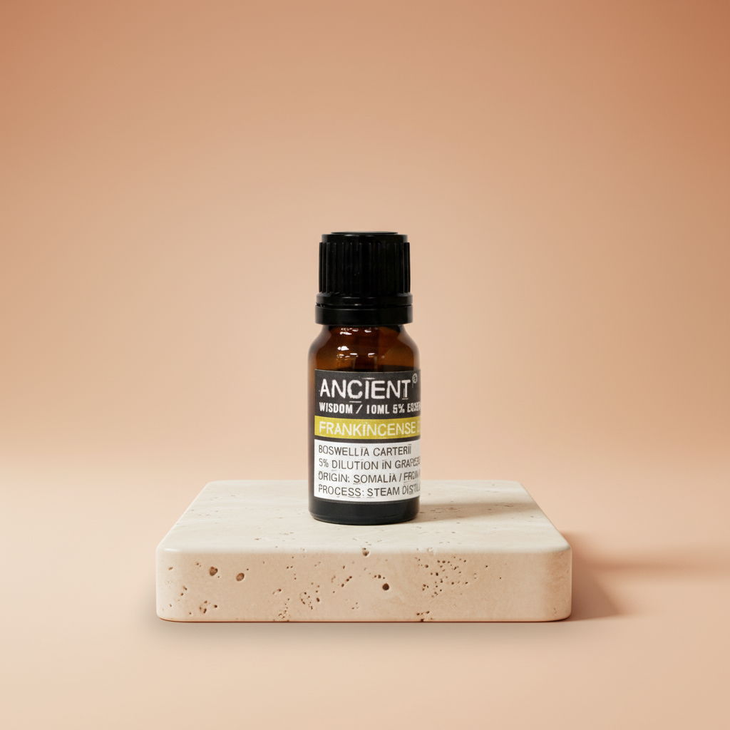 Incienso frasco ámbar con gotero, aceite Boswellia carterii, 10 ml, 5% diluido en semilla de uva - calma