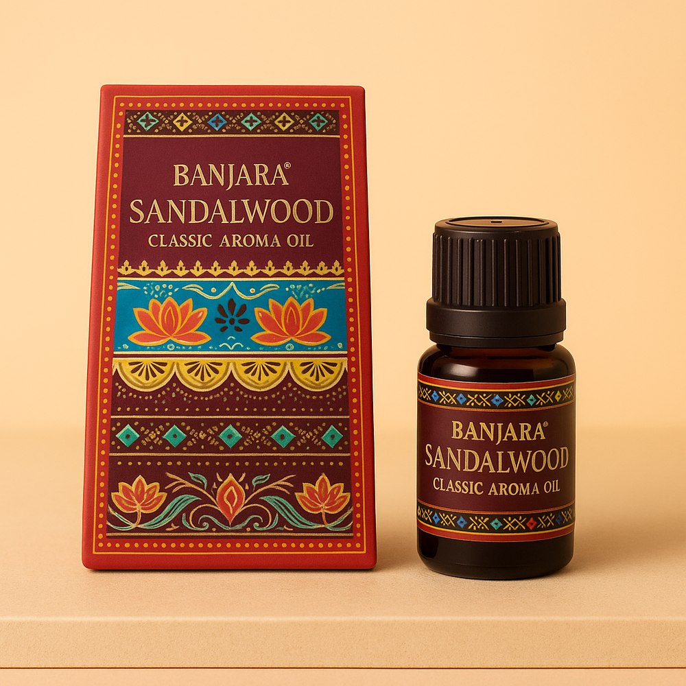 Aceite Esencial de Sándalo: frasco de vidrio ámbar, 10 ml, natural y orgánico - aporta calma y armonía en el hogar