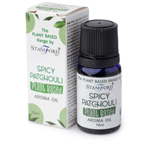 Aceite Esencial Spicy Patchouli, botella de vidrio azul 10 ml, aroma amaderado, para difusor - favorece concentración