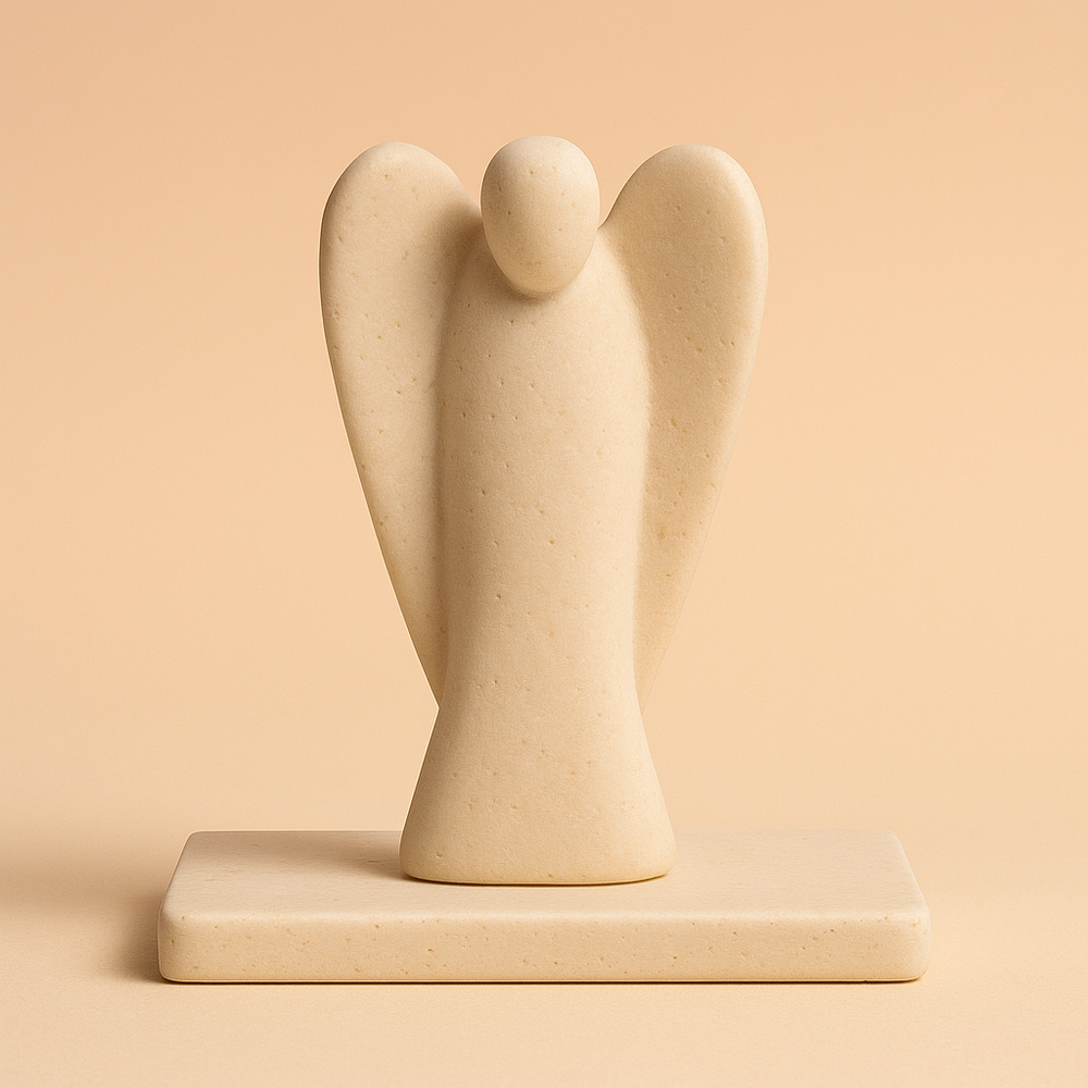 Ángel de amatista tallado a mano, figura de cristal violeta, suave - inspira paz, intuición y protección espiritual