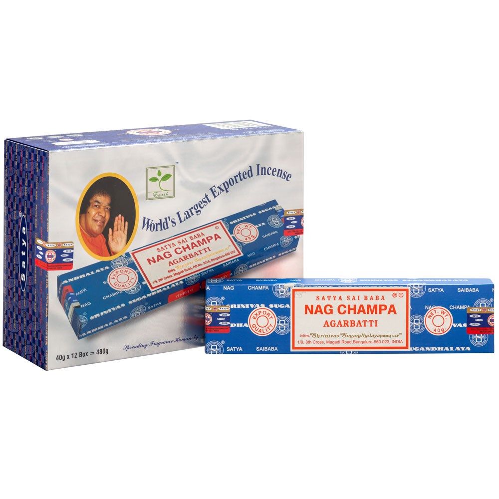 Incienso Nag Champa 40 g, varillas de color natural, tamaño compacto - armonía energética en el hogar.