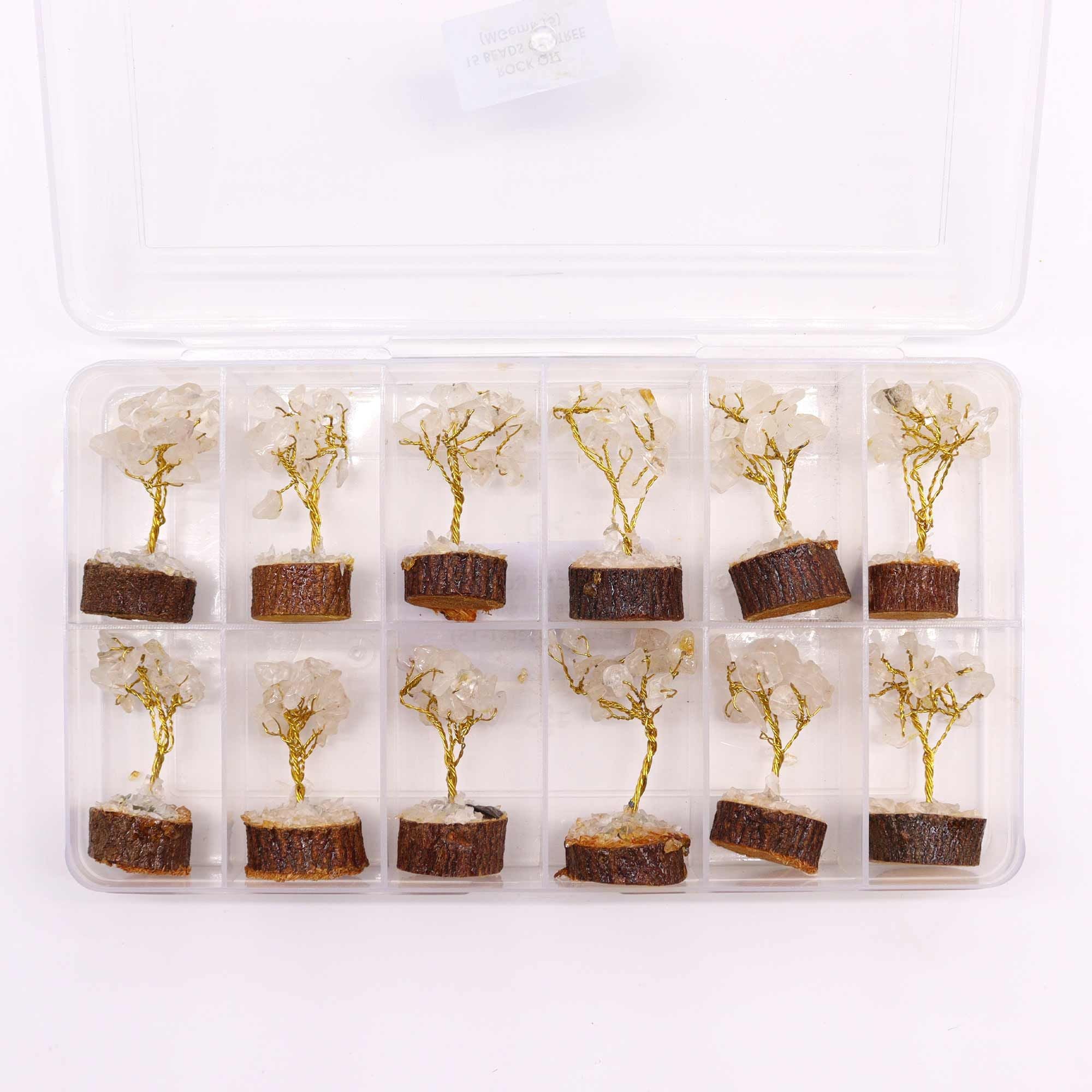 Mini Árbol de Cuarzo Roca – Claridad y Energía Pura (15 piedras)