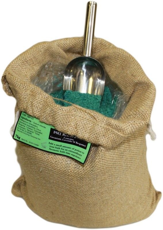 Pociones Baño Aromaterapia saco 7 kg para Dolores Premenstruales, diseño artesanal y aspecto natural - armonía energética